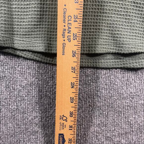 Marine Layer Waffle Knit Hoodie Men's Medium Green Drawstring Casual Lightweight - Picture 5 of 10